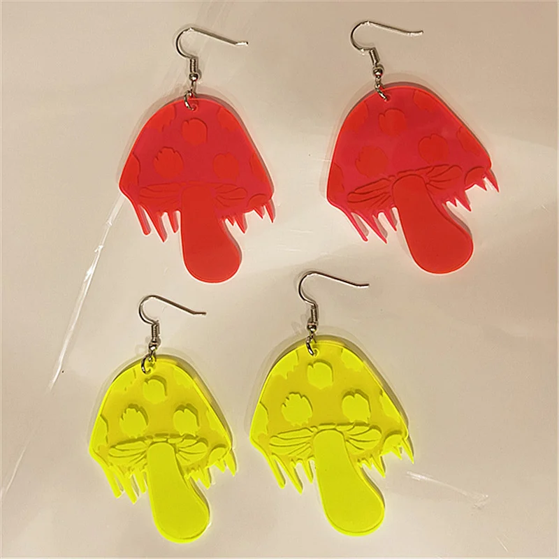 Acrylic Mushroom Earrings