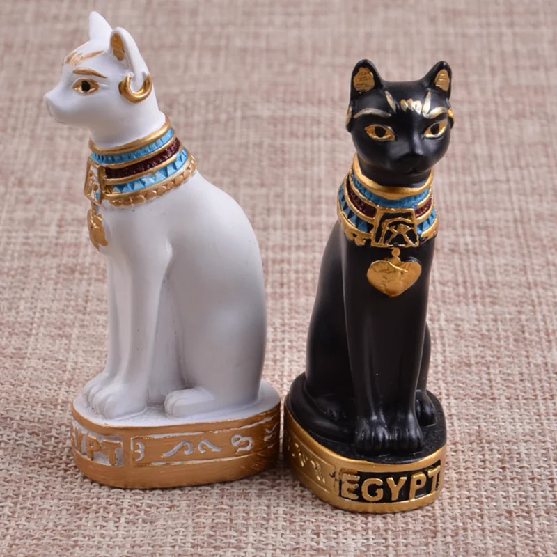 Bastet Cat Goddess Statue (Black or White)