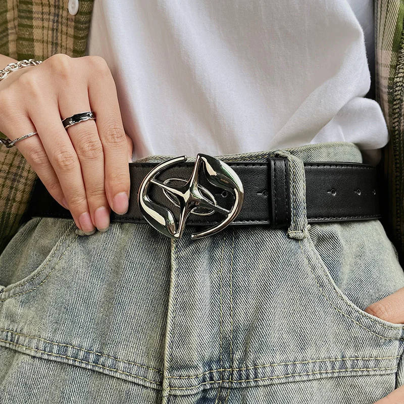 Black Belt With Oval Buckle