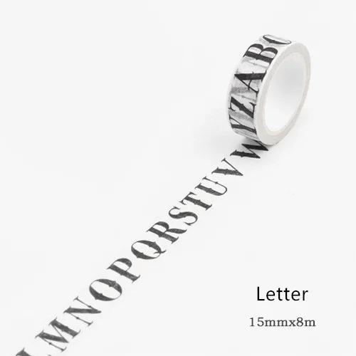 Blackletter Alphabet Washi Tape