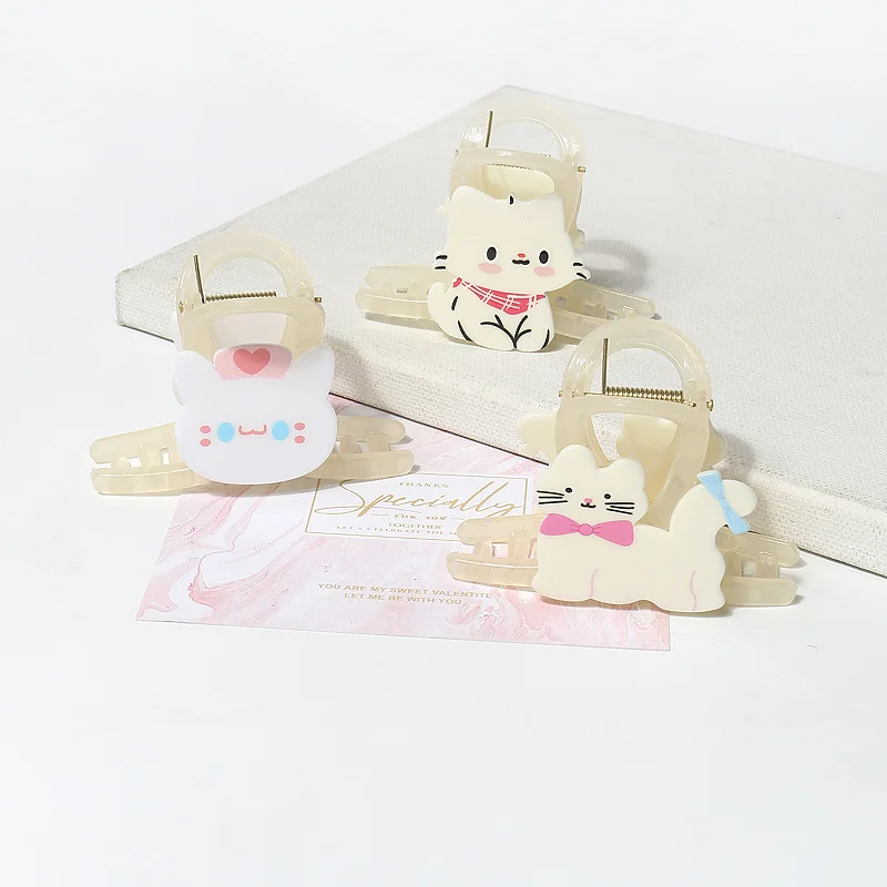 Cat Shaped Acetate Claw Clip