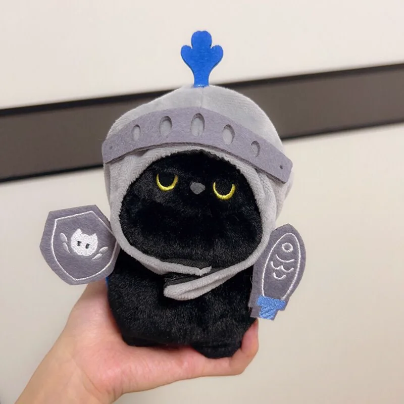 Chibi Knight Black Cat Plush