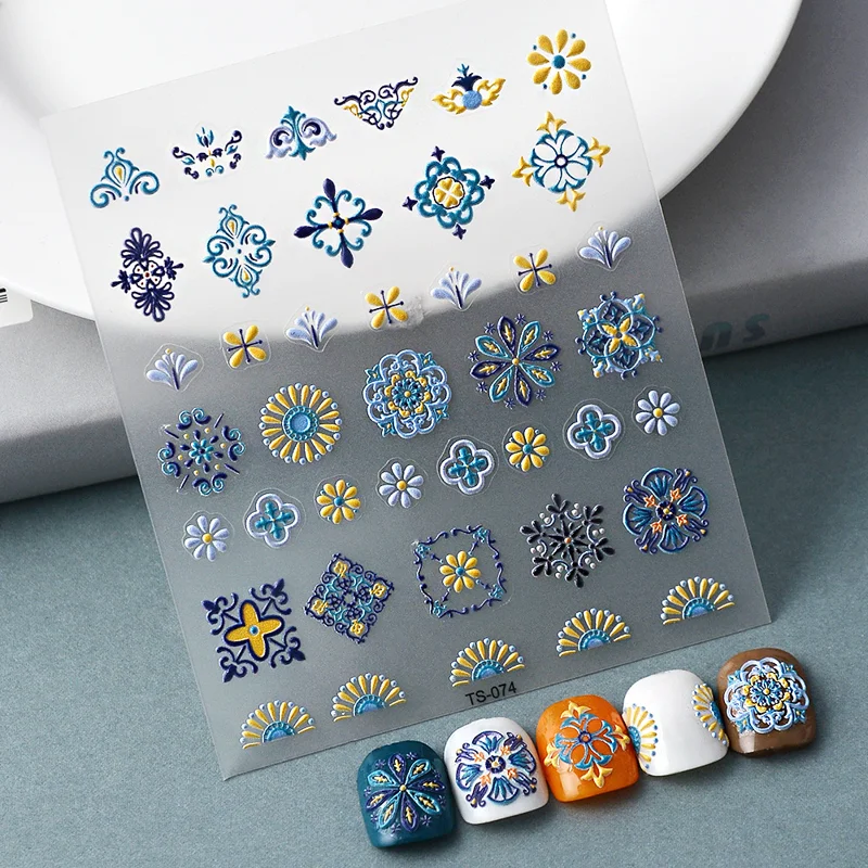 Embossed 3D Nail Stickers