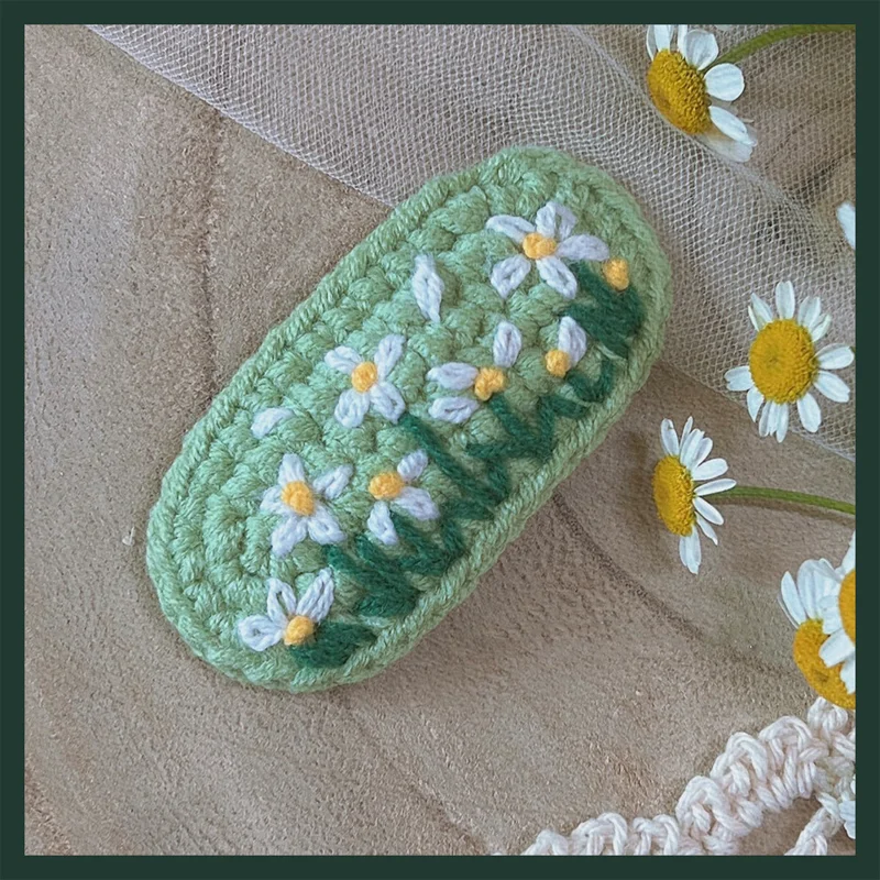 Crochet Yarn Hair Clip