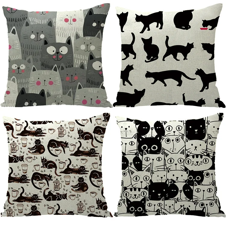 Crowded Cats Cushion Cover