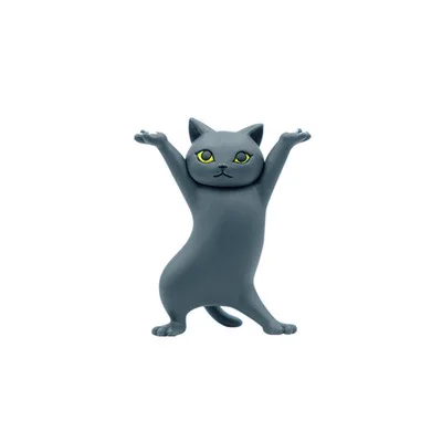 Dancing Cat Pen Holder (Black)