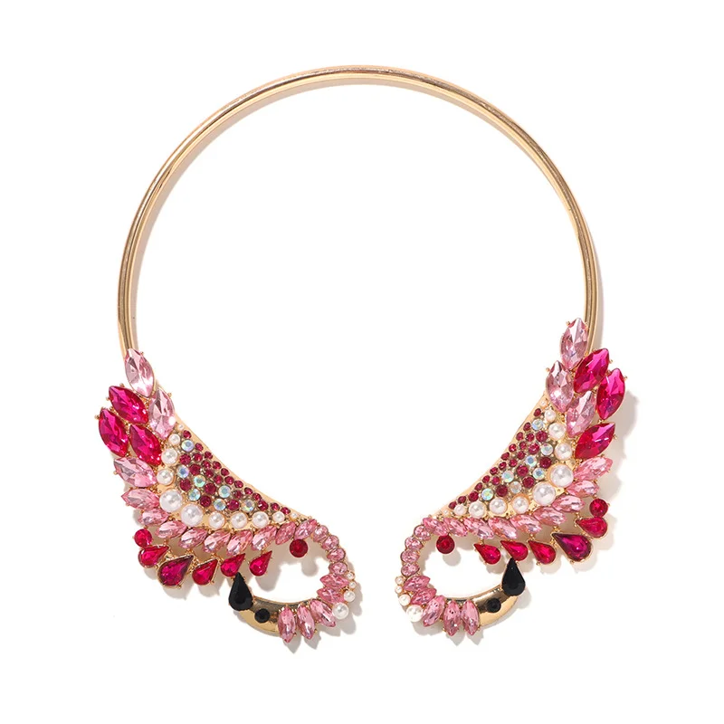 Crystal Wing Collar Necklace