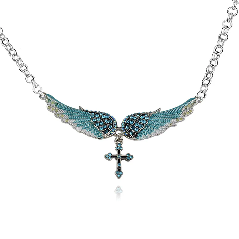 Wings And Cross Necklace