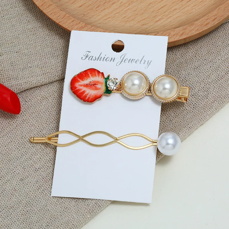 Fruit Hair Clip And Pearl Pin