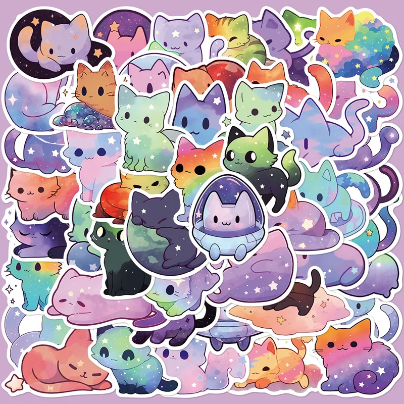 Galaxy Kitten Sticker Pack (50 pieces)