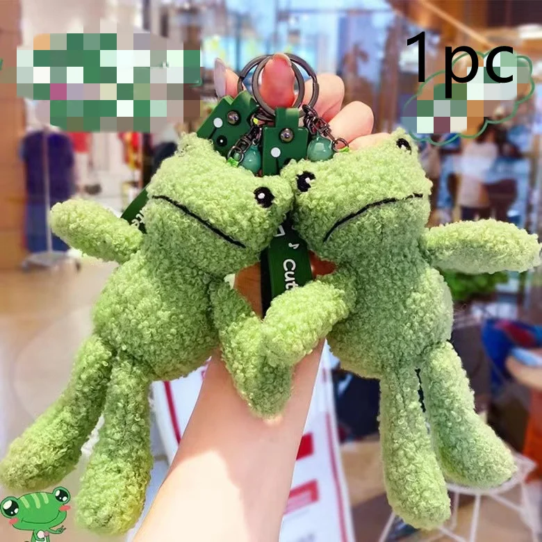 Green Plush Frog Keychain