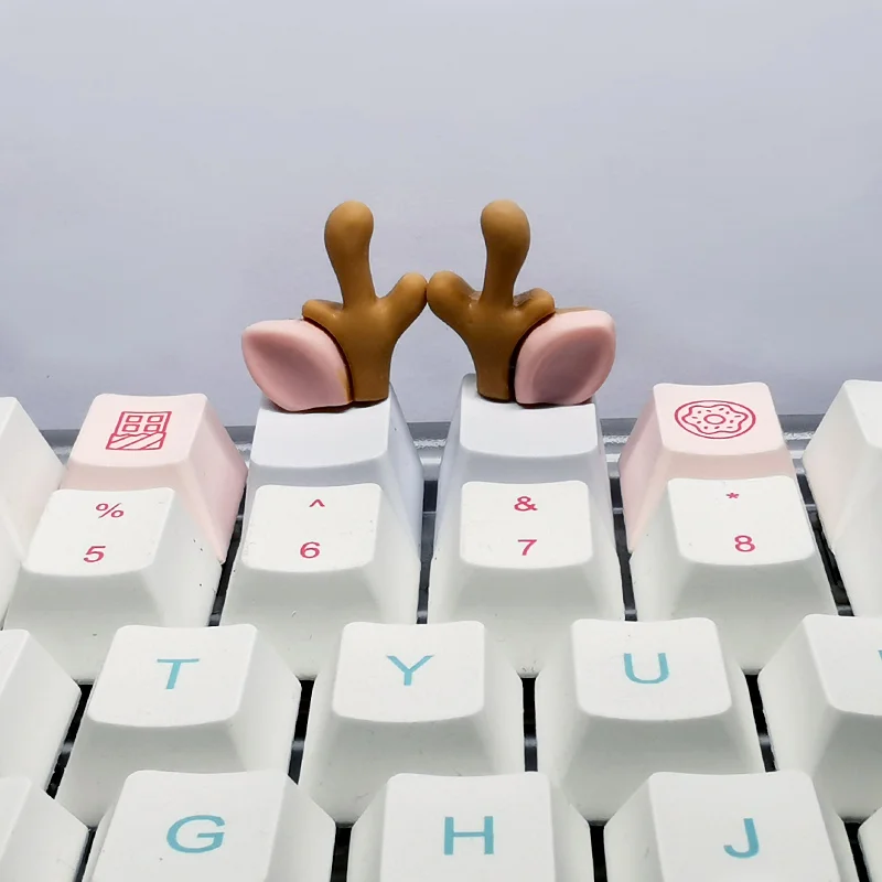 Individual Cat Ear Keycap Rabbit Deer Ear Stitching