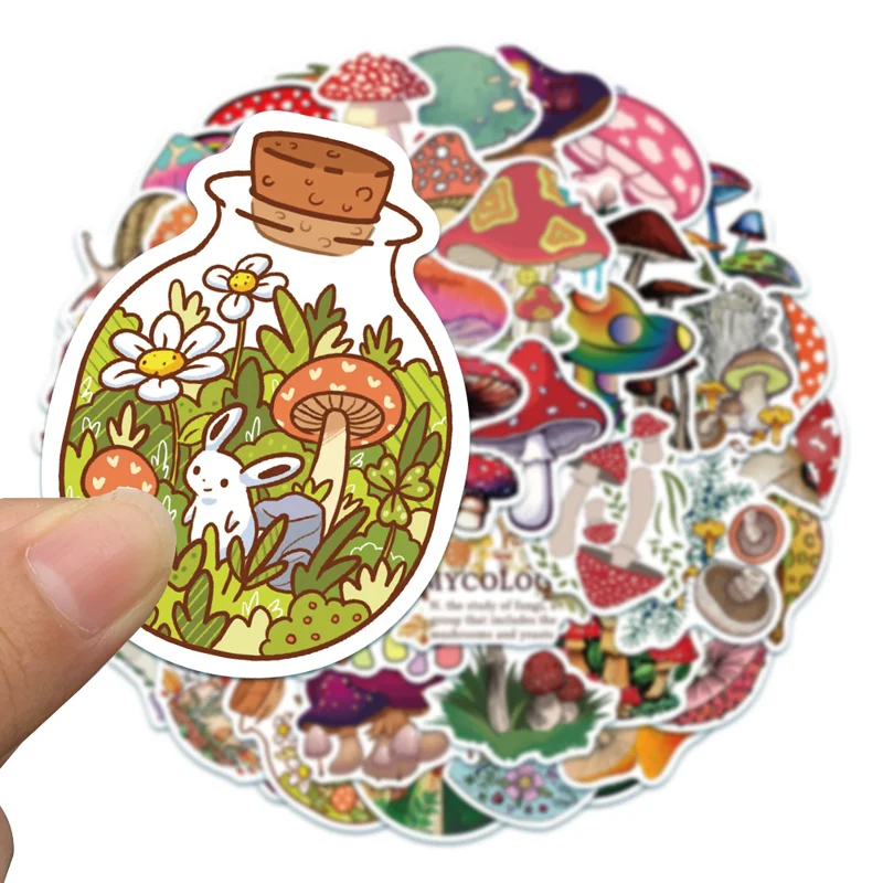 Mushroom Terrarium Sticker Pack (50 pieces)
