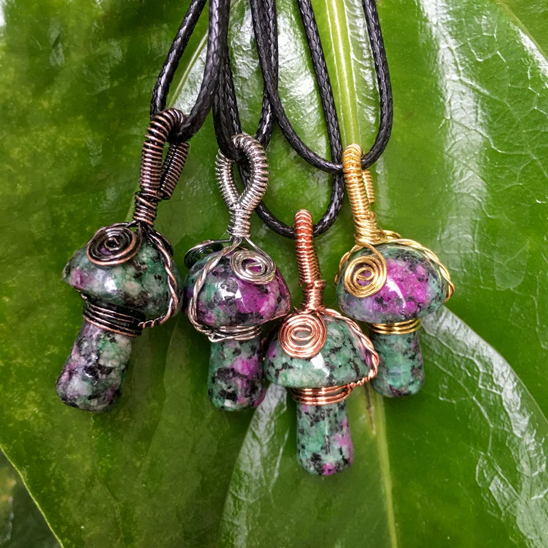 Stone Mushroom Necklace