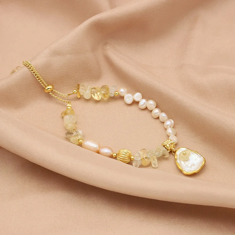 Pearl And Stone Bracelet