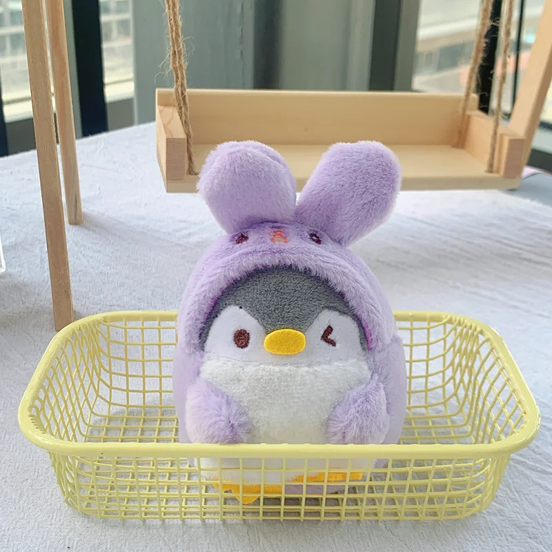 Penguin Bunny Plush Keychain
