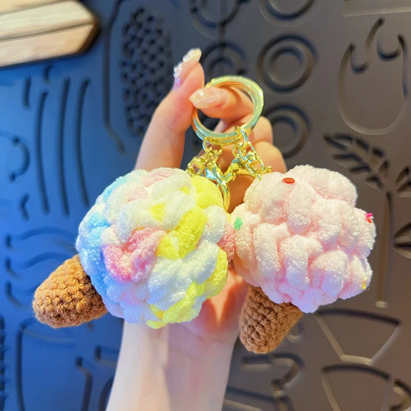 Plush Ice Cream Keychain