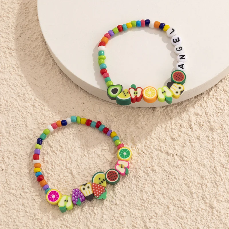 Fruit Bead Bracelet Set