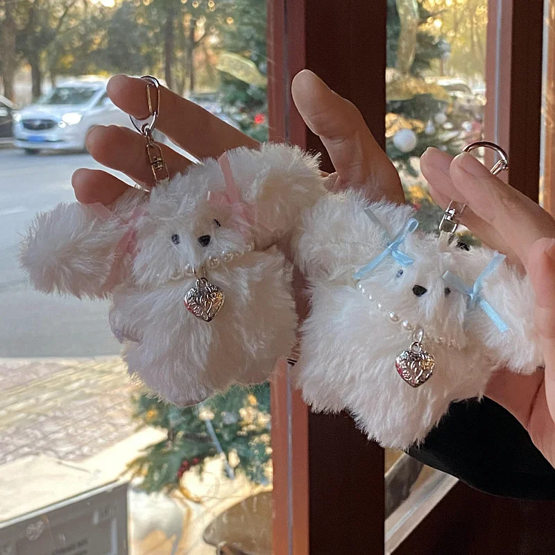 Pearl Bow Bunny Plush Charm