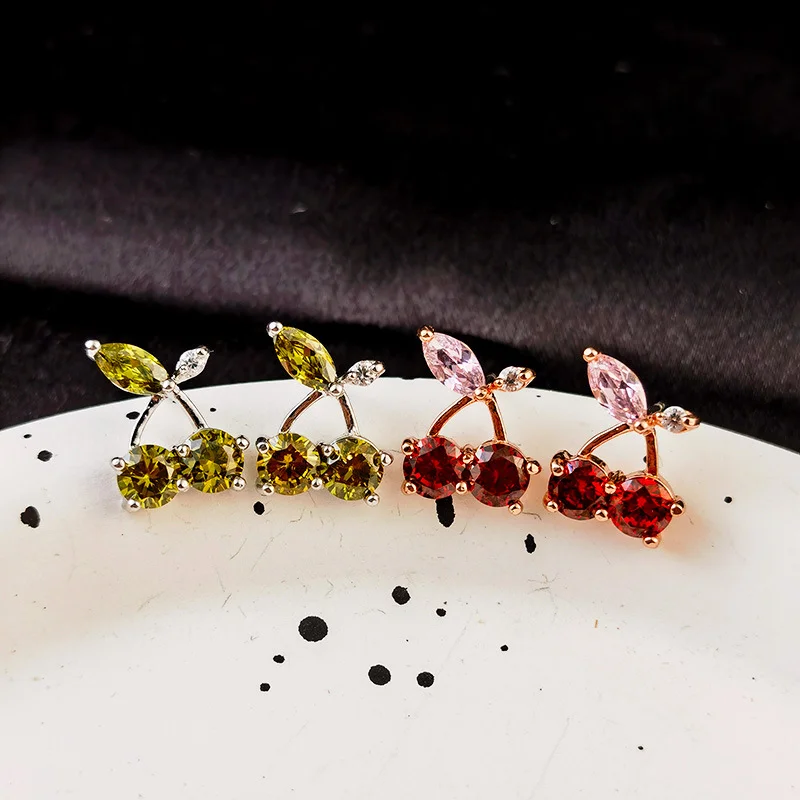 Zircon Cherry Earrings