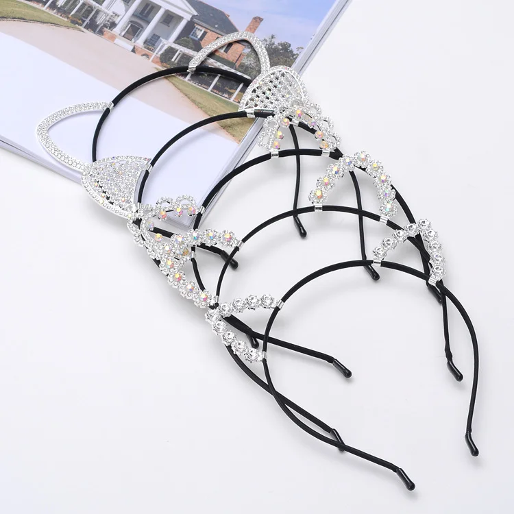 Rhinestone Cat Ear Headband