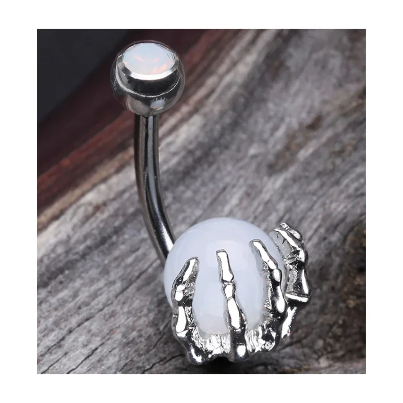 Skeleton Hand Belly Ring