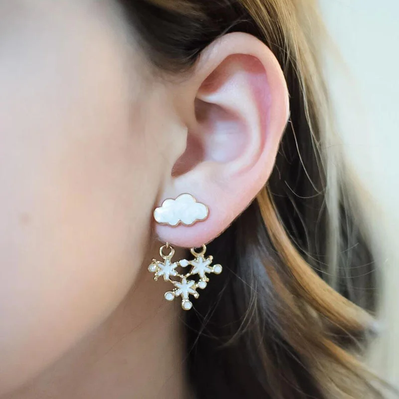 Snowflake Cloud Earrings