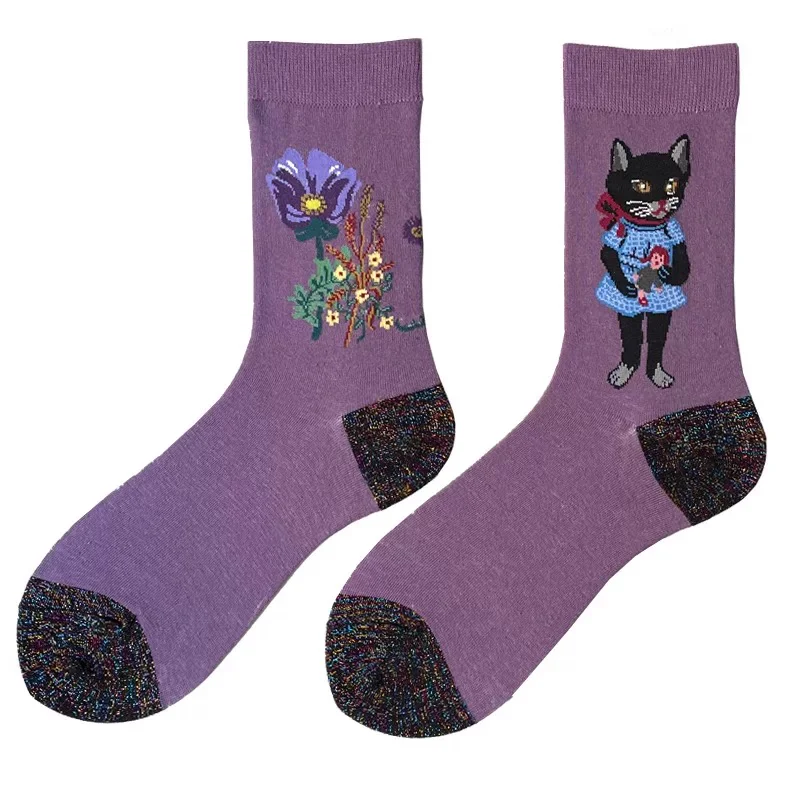 Mismatched Animal Crew Socks