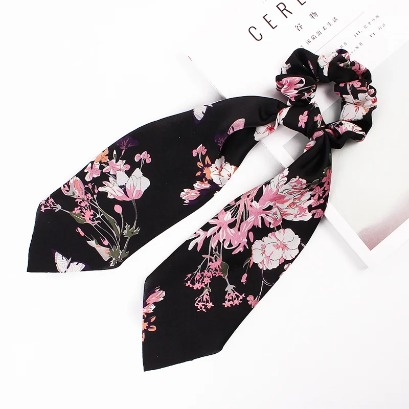 Satin Ribbon Tail Scrunchie